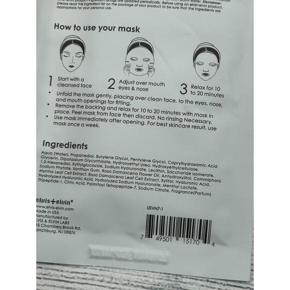 New Elvis+Elvin Rosetta Revitalizing Treatment Mask 28ml / 0.95 oz - Picture 4 of 5